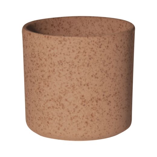 Cylinder Planter Ceramic brown h10 d10 