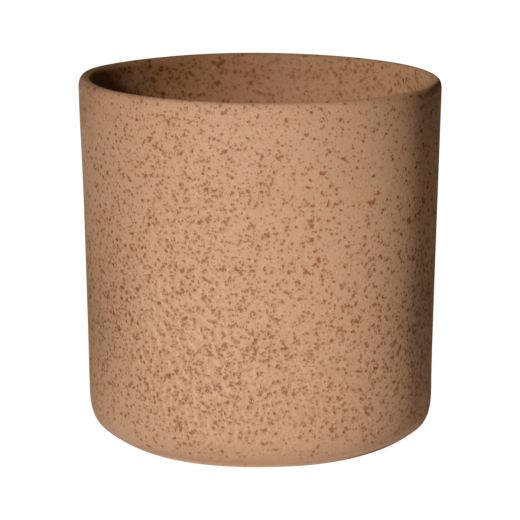 Cylinder Planter Ceramic brown h17 d17 