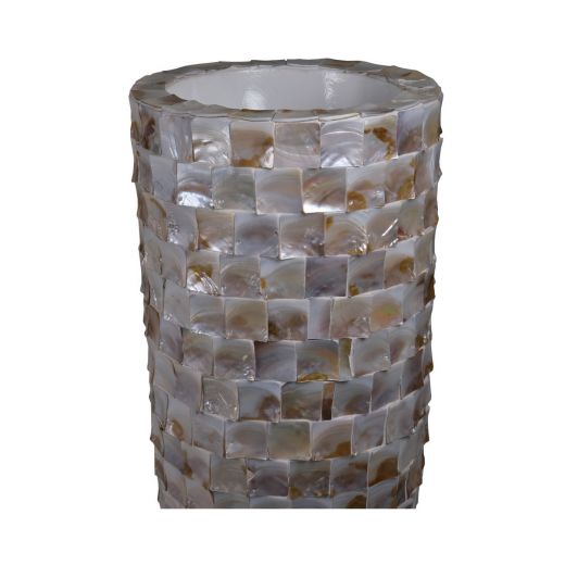 Pearl Structure Cache-Pot beige h70 d35 