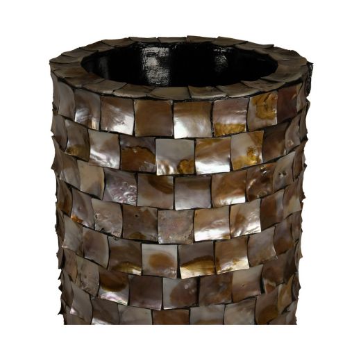 Taupe Pearl Structure Planter h70 d35 