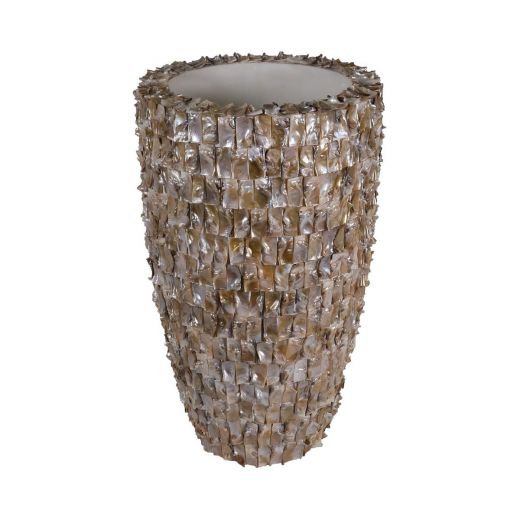 Tooth Shell Cache-Pot brun h60 d30 