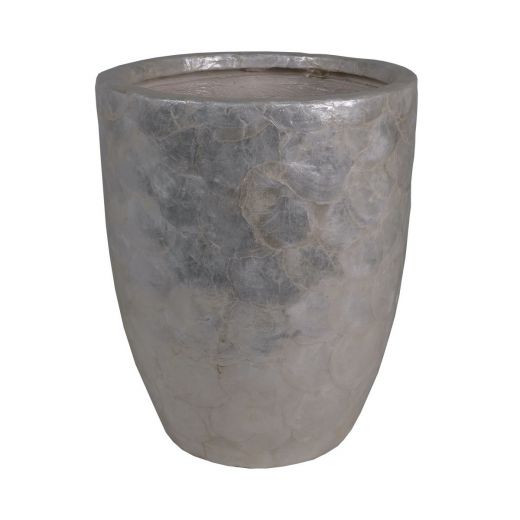 Flat Structure Planter white pearl h34 d28 