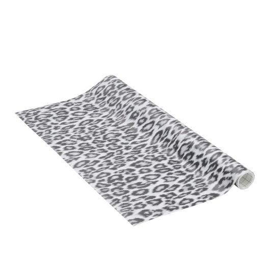 Leopard Self Adhesive Foil Big Roll grey 45cmx15mtr