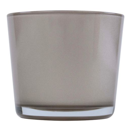 Conner Planter Glass metallic look silver h9 d10 