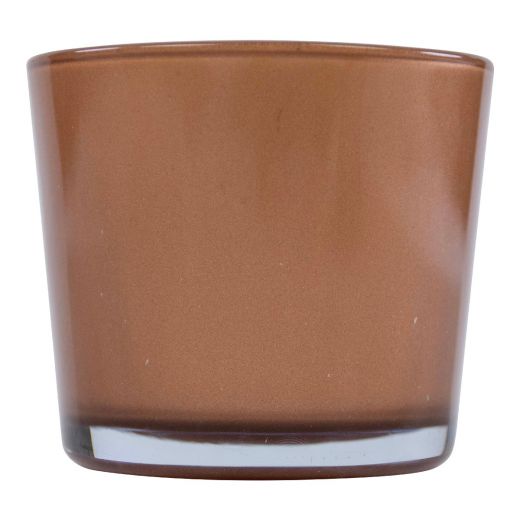 Conner Planter Glass metallic look bronze h9 d10 