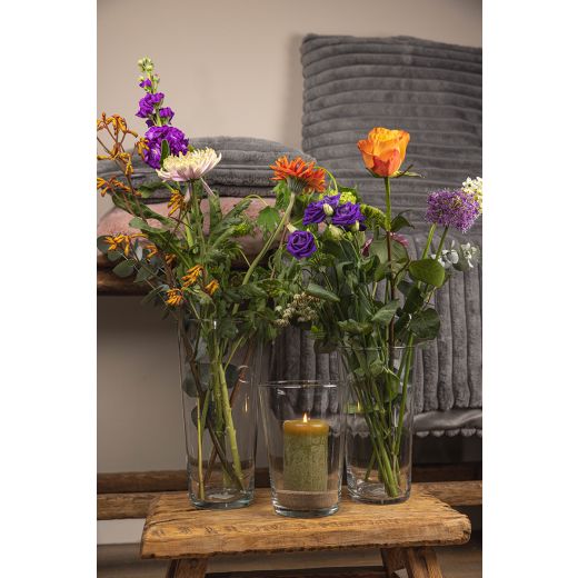 Essentials mundgeblasen Konische Vase h25 d14 