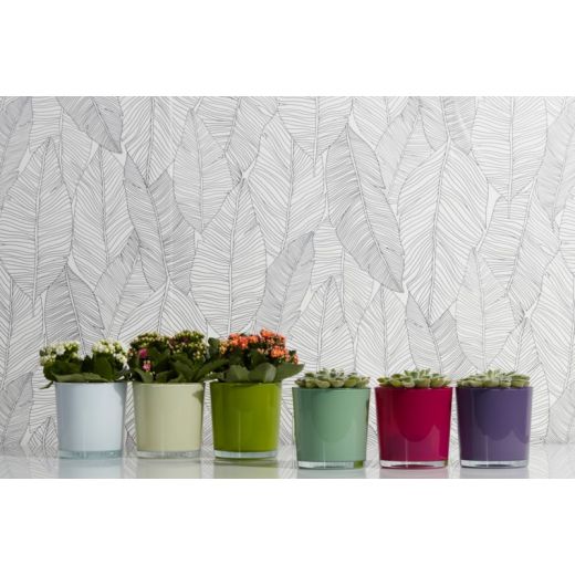 Display Conan Bloempot gekleurd zonnegloed/India groen h13 d13 