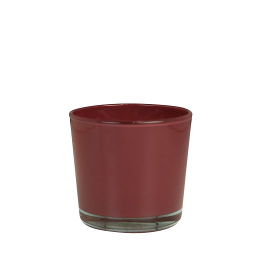 Conner Regular Bloempot glas bordeaux rood h9 d10 