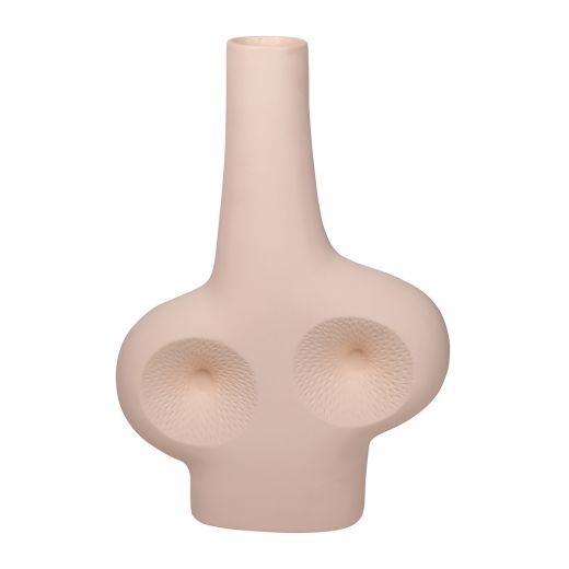 Freya Cache-Pot en Céramique beige h45 d33 