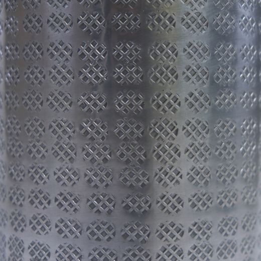 Metal Bottle Vase Lola Silver H46 D13