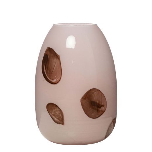 Sabie Vase shiny dots pink h28 d18cm