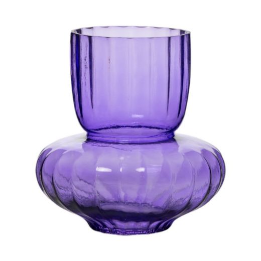 Shiraz Belly Vase purple h21 d20cm