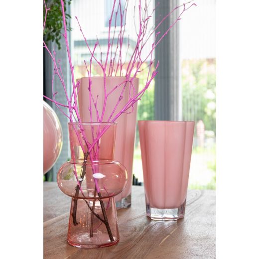 Riga Belly Vase clair rose h20 d11,5 