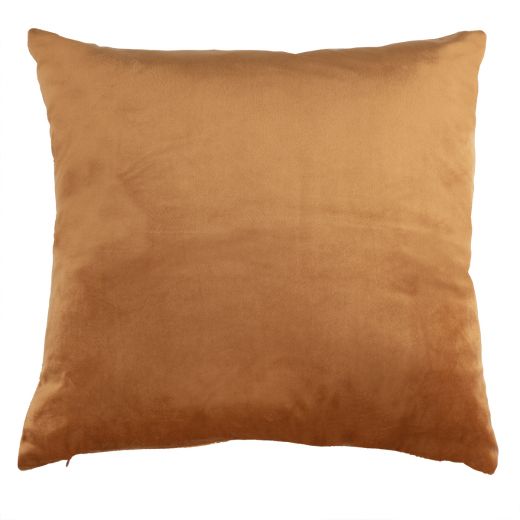 Cushion velvet rust print leaf gold 45 x 45 cm