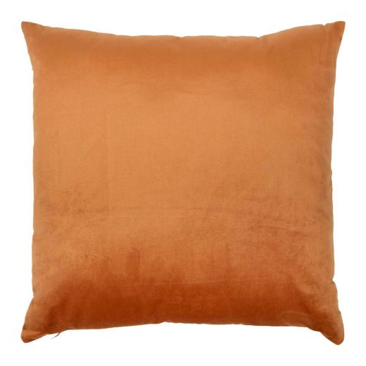 Cushion velvet rust print leaf gold 45 x 45 cm