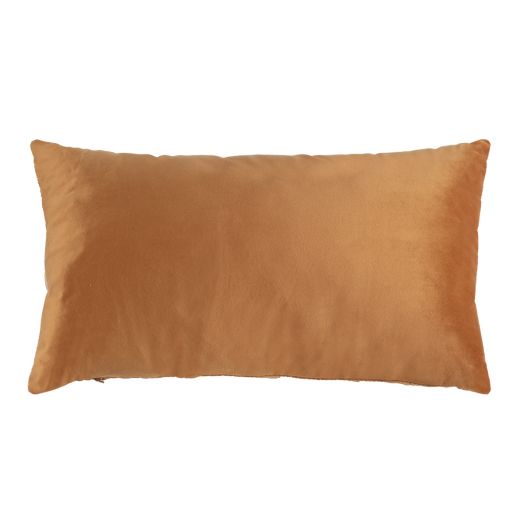 Cushion velvet rust print ice crystal gold 30 x 50 cm