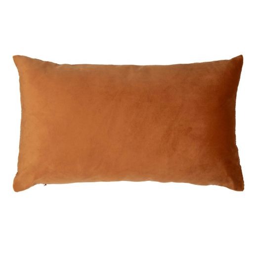 Cushion velvet rust print ice crystal gold 30 x 50 cm