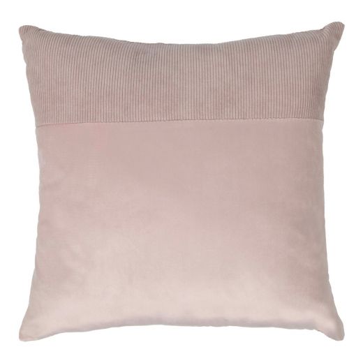 Cushion velvet soft pink & corduroy 45 x 45 cm