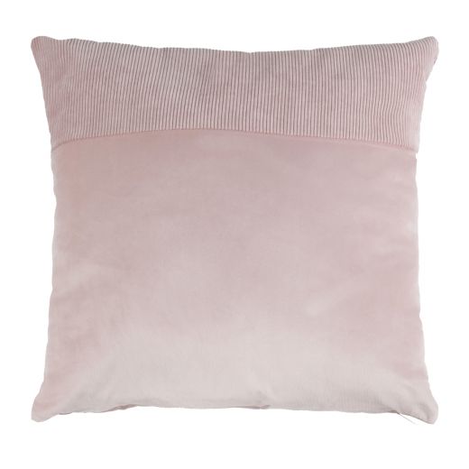 Cushion velvet soft pink & corduroy 45 x 45 cm