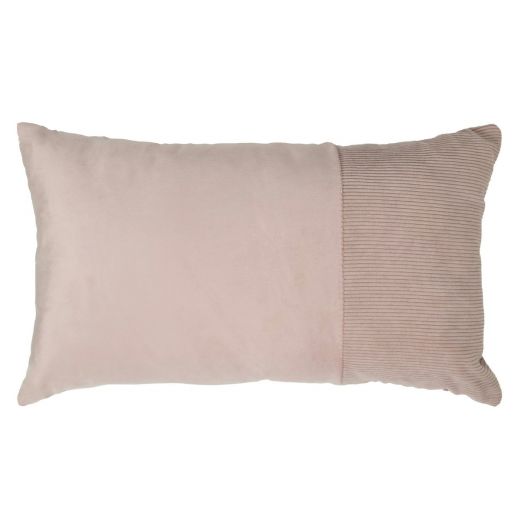 Cushion velvet soft pink & corduroy 30 x 50 cm