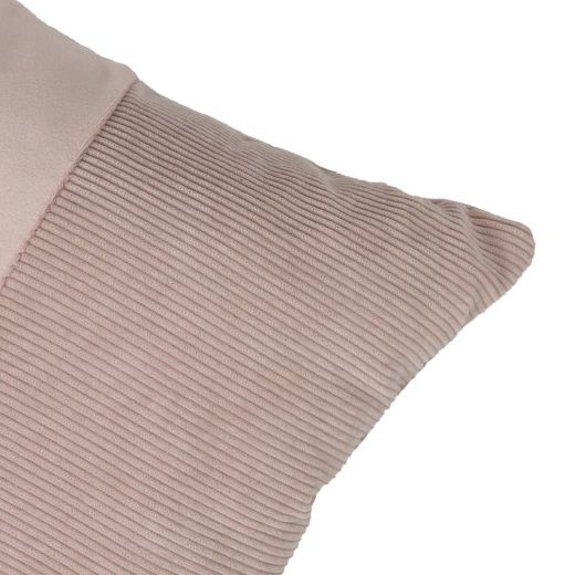 Cushion velvet soft pink & corduroy 30 x 50 cm