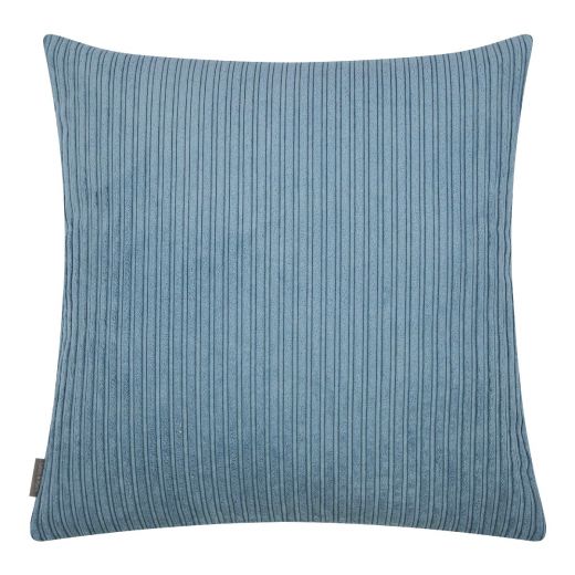 Duke Velvet Rib kussen ijs blauw 45x45cm 