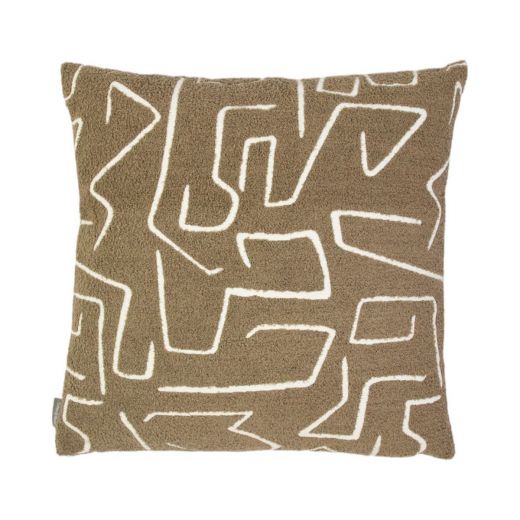 Roy Chenille Kissen taupe  45x45cm 