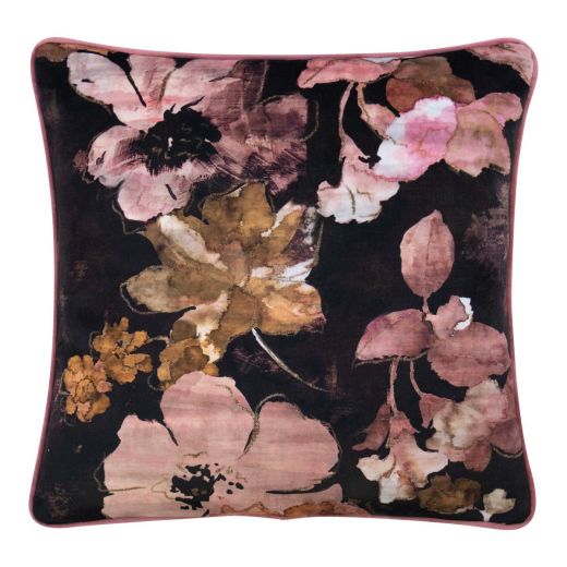 Joka coussin noir/rose  45x45 cm