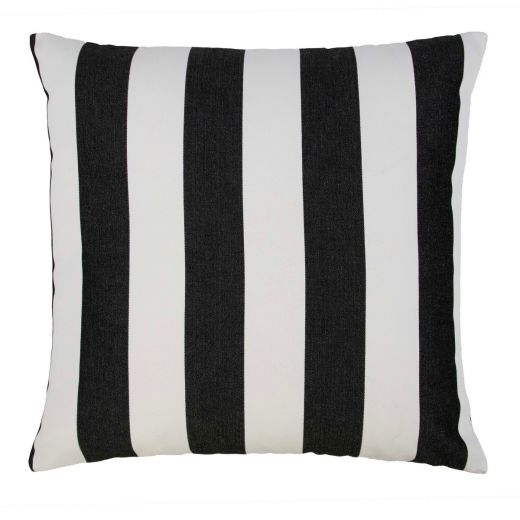 Lef grote streep outdoor donker grijs cushion 45x45cm