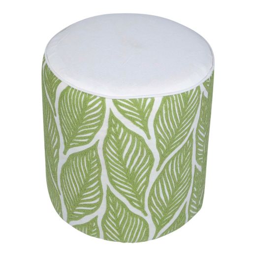 Lilou Pouf leaf green 40x40x45cm