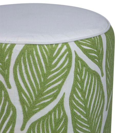 Lilou Pouf leaf green 40x40x45cm