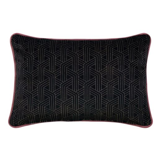 Joka coussin noir/rose 30x50 cm