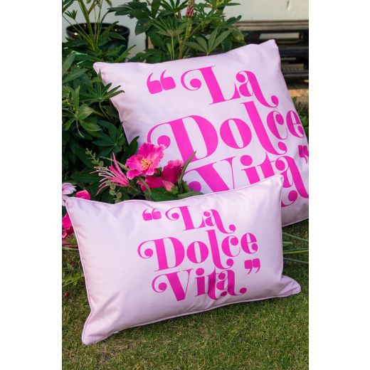 Dolce Vita Outdoor kussen roze  30 x 50 cm 