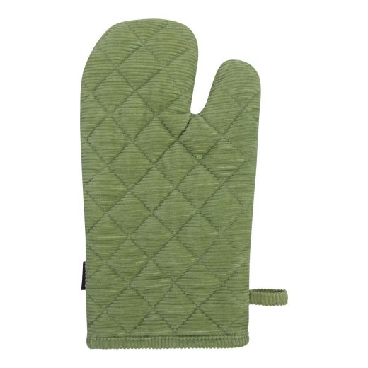 Corduroy ovenwant groen 18x33cm