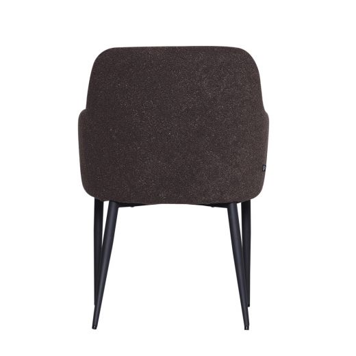 Dining room chair bouclé fabric ted - gray