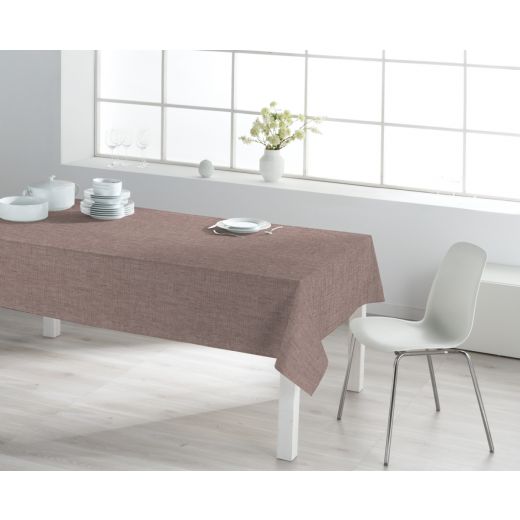 Nappe Victoria Lin Enduit vieux rose 140cmx20mtr