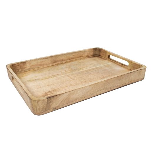 tray mango wood rectangle 45/40/35 x 30/27/23 x 5cm (set of 3)