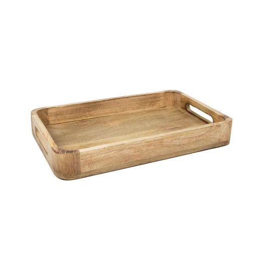 tray mango wood rectangle 45/40/35 x 30/27/23 x 5cm (set of 3)