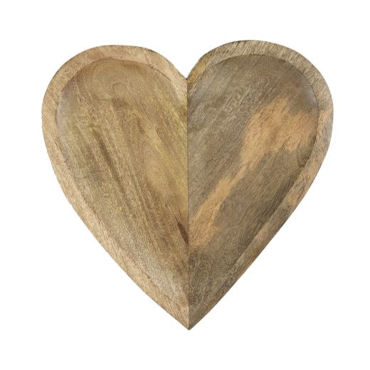 schaal hart mango hout 30cm