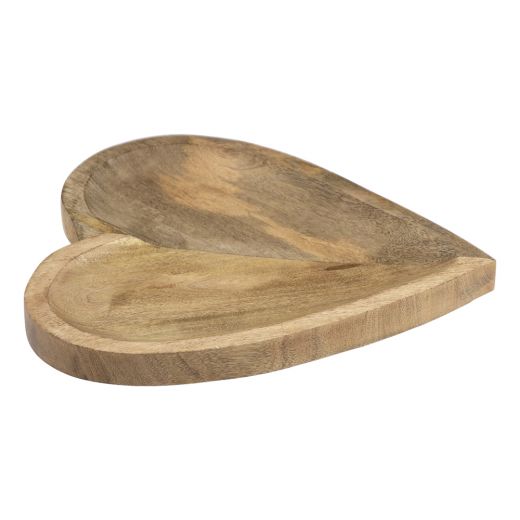 schaal hart mango hout 30cm