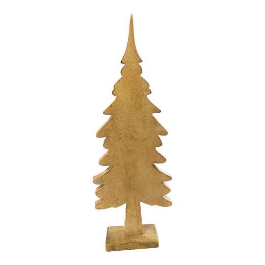 Christmas tree on foot green mango wood h39 d13cm