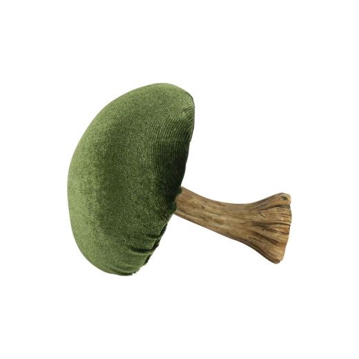 decoratie fluweel champignon groen 10cm