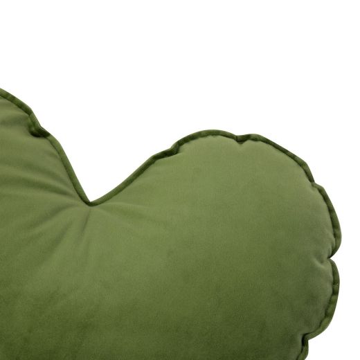 Coeur Coussin Velours pomme vert 45cm