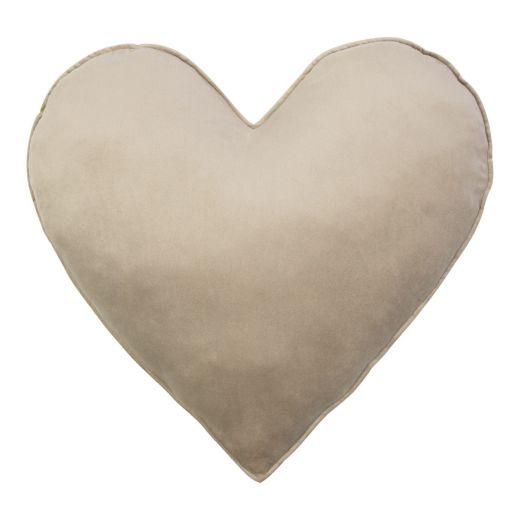 Coeur Coussin Velours champagne 45cm