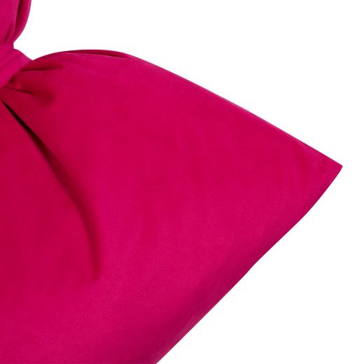 Bogen Kissen Samt fuchsia 45cm