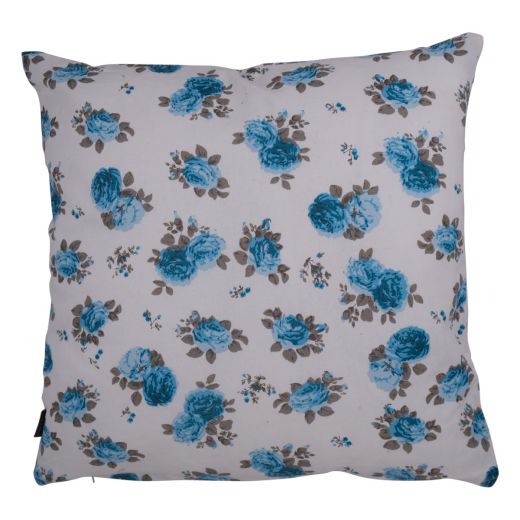 Cushion Two Flowers 45x45 Turquoise