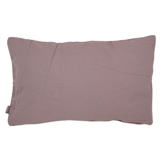 Cushion Duo weave Lurex 30x50 Taupe/Copper