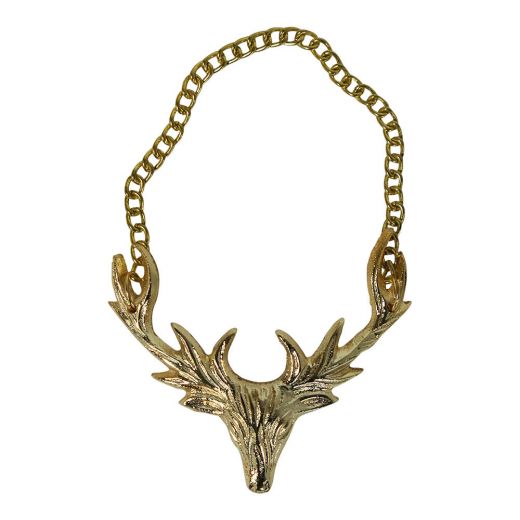 bottle necklace deer champagne gold