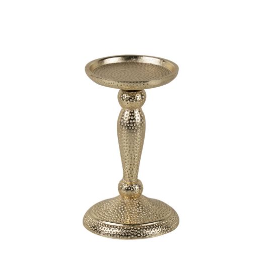 candlestick hammered champagne gold 16,5x10cm