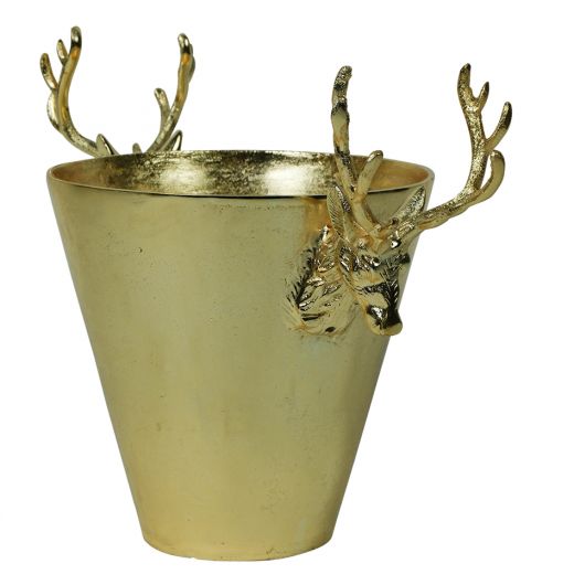 champagne cooler deer champagne gold medium 23X24X17cm